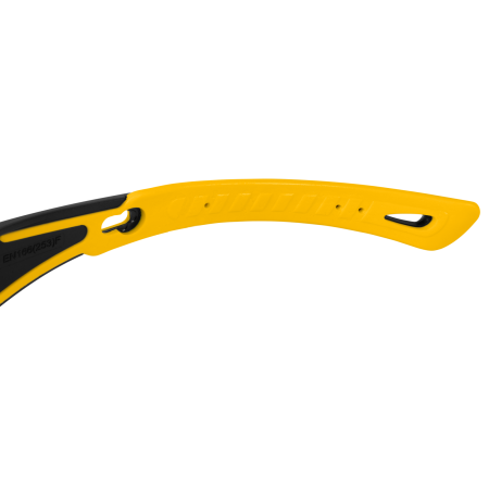 Очки защитные DENZEL открытые, поликарбонатные, желтая линза, 2х комп.дужки