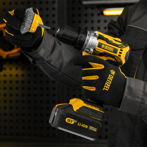 Щетка для дрели DENZEL, 50 мм, Чашка, со шпилькой, нержавеющая витая проволока