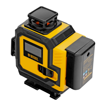 Лазерный уровень мультипризменный DENZEL DLV-360-4C, 30 м, зеленый луч, Li-Ion 2,4 Aч, кейс