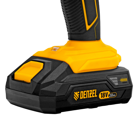 Дрель-шуруповерт аккумуляторная ударная DENZEL CID-18-02BM, Li-Ion, 18 В, 2 акк.