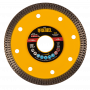 Диск алмазный отрезной DENZEL 115 х 22,2мм, сплошной, супертонкий, горячий пресс, сухой/мокрый рез