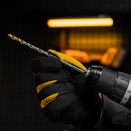 Сверло спиральное по металлу DENZEL 5,5 х 139 мм, Р6М5, Golden Tip, удлиненное