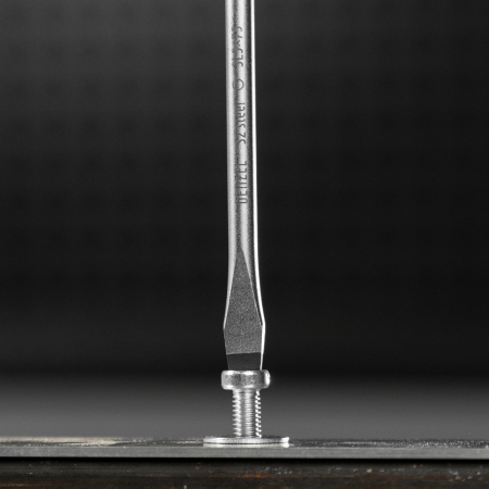 Отвертка DENZEL SL5x75 мм, S2, 3к рукоятка