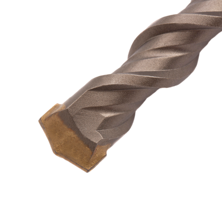 Бур по бетону DENZEL 705055, 22 x 600 мм, двойная спираль, три пылеотводящие кромки