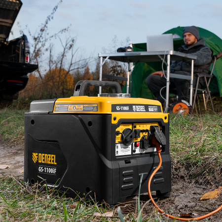 Генератор инверторный DENZEL GS-1100iF, 1,1 кВт, 230 В, ручной старт