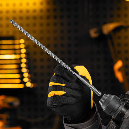 Бур по бетону DENZEL, цельная крестовая пластина, 8x265 мм, SDS PLUS