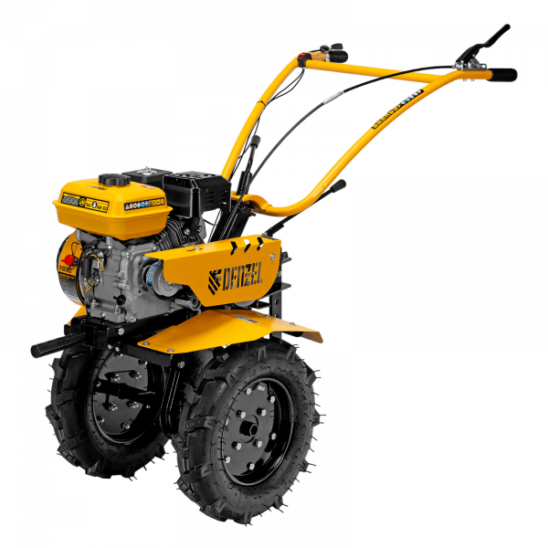 Мотоблок DENZEL DPT-270S, 7 л.с., ремен.сцеп, фрез 3х4, ШОМ, передачи 2В/1Н