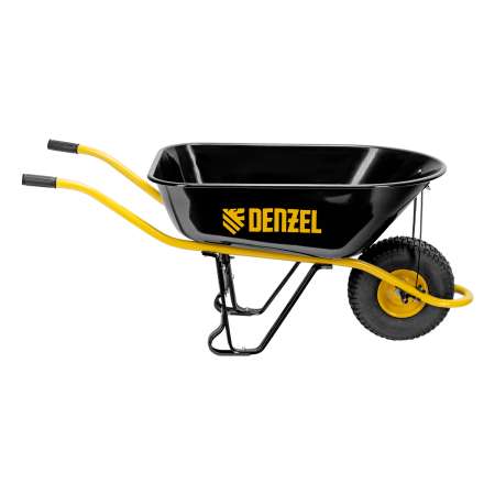 Тачка строительная DENZEL, усиленная, объем 130 л, 230 кг, колесо 15х6.00-6