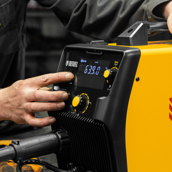 Аппарат инвертор DENZEL. полуавтомат. cварки IMIG-185SDR, 180 А, ПВ 60%, катушка 5 кг