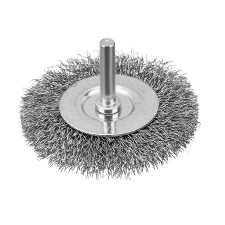 Набор щеток для дрели DENZEL, 2 Плоские 50-75мм, 3 Чашки 25-50-75мм, шпилька,  нерж.вит. проволока