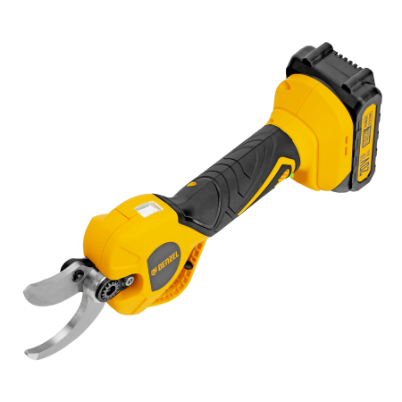 Секатор аккумуляторный, бесщет. DENZEL, CP-40BL, Li-Ion, 20 В, лезвия SK5