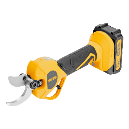 Секатор аккумуляторный, бесщет. DENZEL, CP-40BL, Li-Ion, 20 В, лезвия SK5