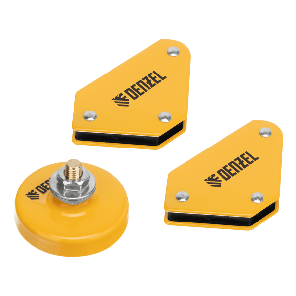 Набор для сварочных работ DENZEL 97557, 2 магнитных фиксатора, магнитная клемма «масса»