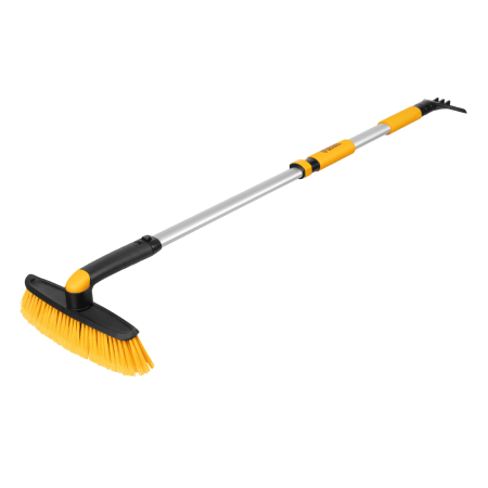 Щетка-сметка со скребком DENZEL телескоп, поворотная голова, 750-1120 мм