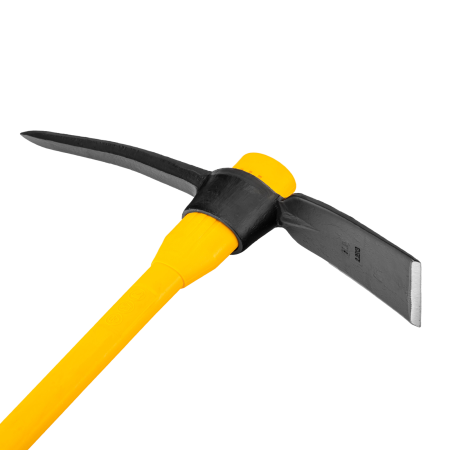 Кирка DENZEL 2250 г, широкая, фиберглассовая обрезиненная рукоятка 900 мм