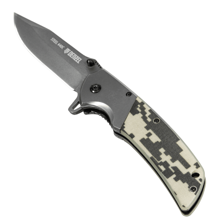 Нож складной DENZEL многоцелевой, системы Liner-Lock, с накладкой G10 на классической рукоятке