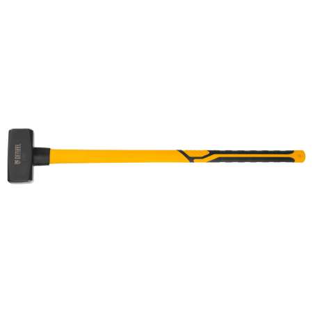 Кувалда DENZEL 4000 г, кованая, фибергласовая  рукоятка c TPR покрытием, 880 мм