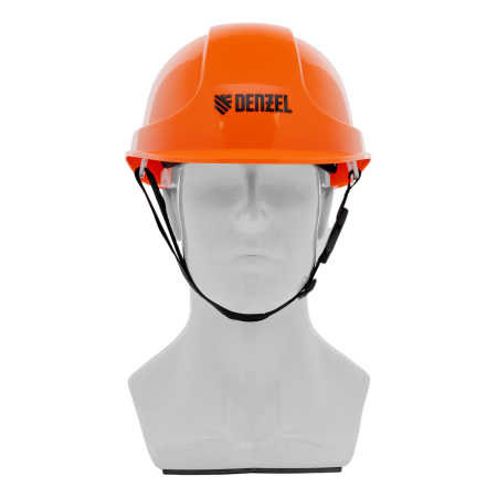 Каска защитная ударопрочная DENZEL ABS/PC, плавная регулировка, модель «Форвард» (К-05), оранж.